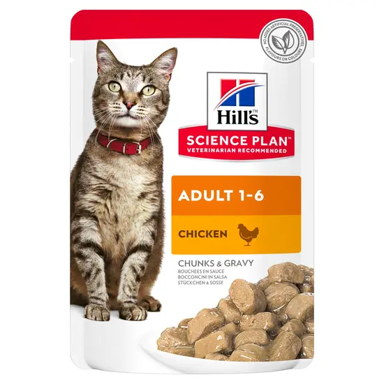 Hill's science plan feline multipack adult pouch kip 12x85 gram Kattenvoer - afbeelding 1