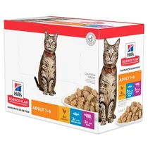 Hill's science plan feline multipack pouch adult favorite selection 12x85 gram 
