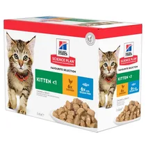 Hill's science plan feline multipack pouch kitten favorite selection 12x85 gram