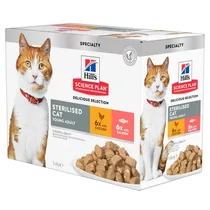 Hill's science plan feline multipack pouch sterilised 12x85 gram Kattenvoer
