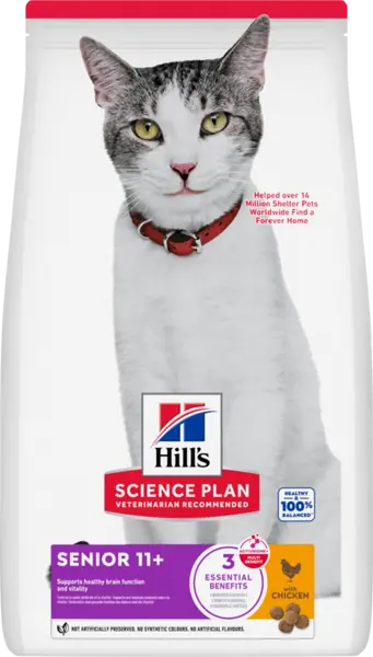 Hill's science plan feline senior 11+ chicken 1,5kg Kattenvoer - afbeelding 1