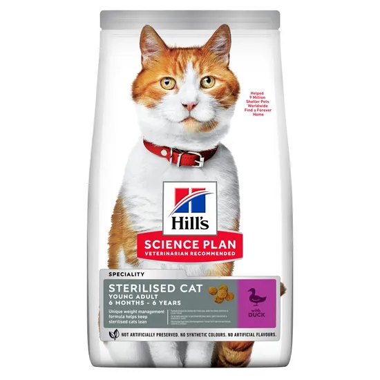Hill's science plan feline sterilised cat adult with duck 1,5 kg Kattenvoer