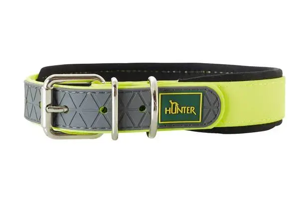 Hunter convenience halsband Comfort neongeel 65 cm / 25 mm zacht