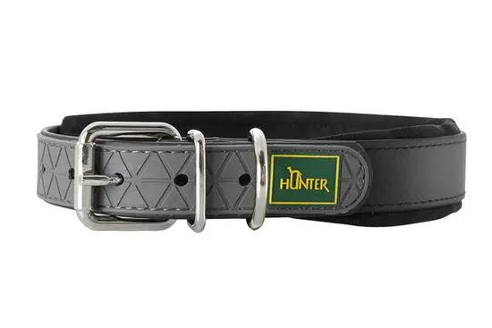 Hunter convenience halsband Comfort zwart 65 cm / 25 mm zacht