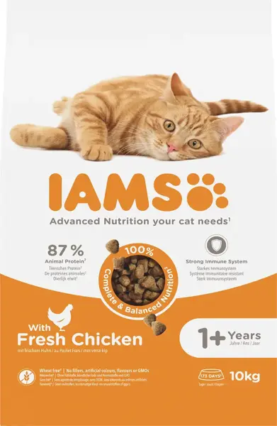 Iams cat adult kip 10 kg Kattenvoer - afbeelding 1