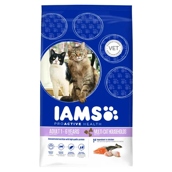 Iams cat adult&senior multi-cat kip&zalm 15 kg Kattenvoer