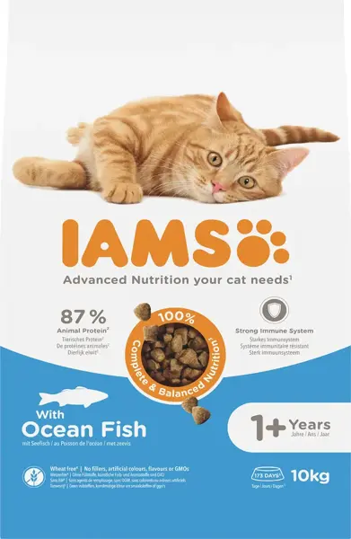 Iams cat adult vis 10 kg Kattenvoer - afbeelding 1