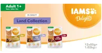 Iams cat delight adult land collection in gravy 12x85 gram kattenvoer - afbeelding 4