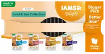 Iams cat delight adult land&sea collection in jelly 48x85 gram kattenvoer - afbeelding 4