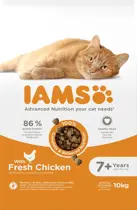 Iams cat senior 7+ kip 10 kg kattenvoer - afbeelding 1