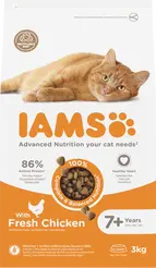 Iams cat senior 7+ kip 3 kg kattenvoer