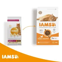 Iams cat senior 7+ kip 3 kg kattenvoer - afbeelding 2