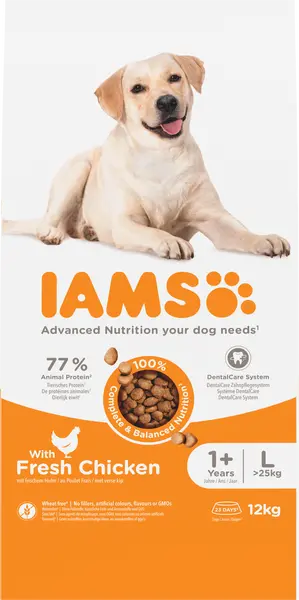 Iams dog adult large breed 12kg Hondenvoer