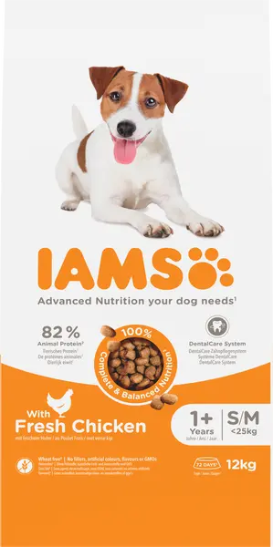 Iams dog adult small&medium breed 12 kg Hondenvoer