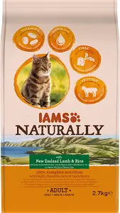 Iams naturally cat adult new sealand lamb&rice 2,7 kg Kattenvoer