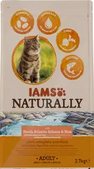Iams naturally cat adult north atlantic salmon&rice 2,7 kg Kattenvoer