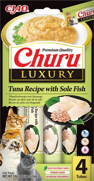 INABA CIAO churu luxury tonijn met tong cat treat - afbeelding 1