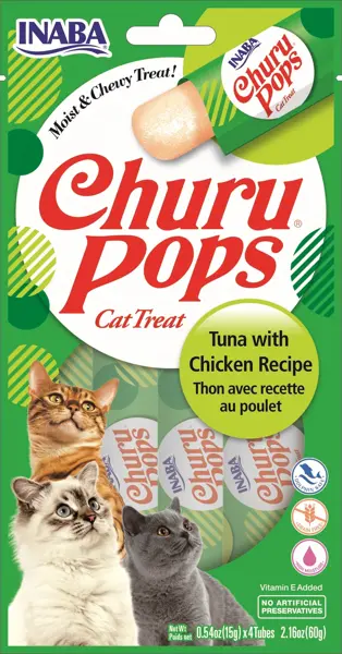 INABA CIAO churu pops tonijn met kip cat treat