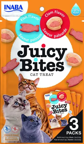 INABA CIAO juicy bites vis & mosselen cat treat