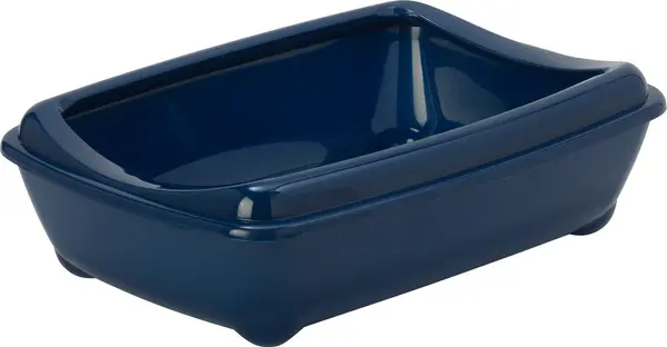 Kattenbak kunststof met rand 42cm blauw - afbeelding 1