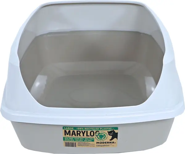 Kattenbak moderna Maryloo recycled warm grijs maat L - afbeelding 1