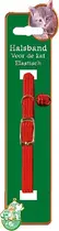 Kattenhalsband elastiek rood met kattenbel - afbeelding 1