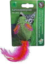 Kattenspeelgoed glittermuis 8 cm met verenstaart - afbeelding 3