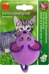 Kattenspeelgoed muis opwindbaar paars 7 cm