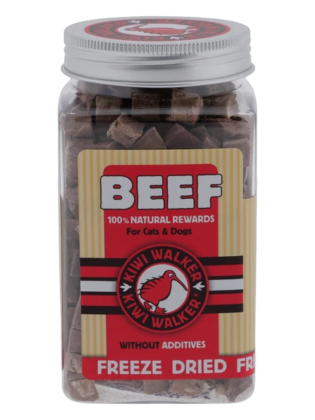 Kiwi walker freeze-dried snack beef dogs&cats 45gr. - afbeelding 1