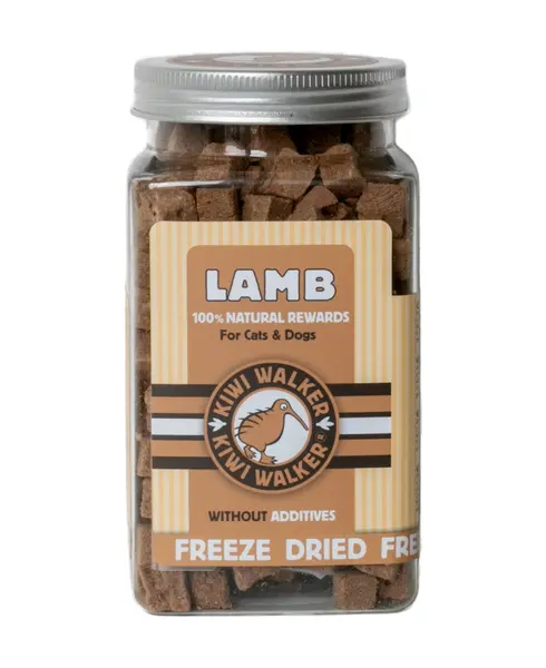 Kiwi walker freeze-dried snack lamb dogs&cats 90gr.