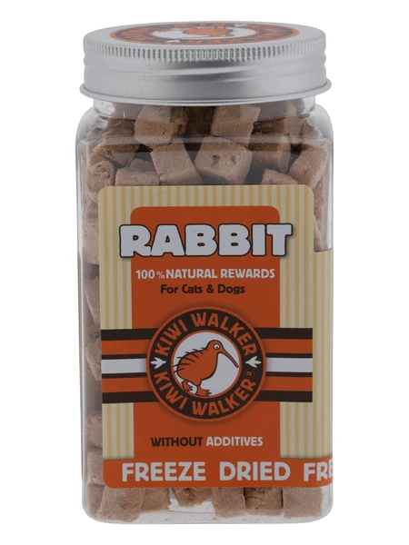 Kiwi walker freeze-dried snack rabbit dogs&cats 75gr. - afbeelding 1