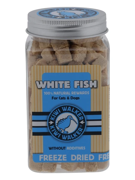 Kiwi walker freeze-dried snack white fish dogs&cats 70gr. - afbeelding 1