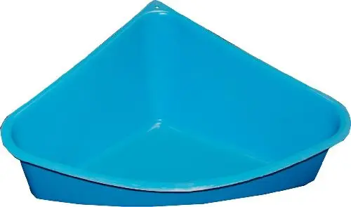 Knaagdiertoilet kunststof driehoek blauw