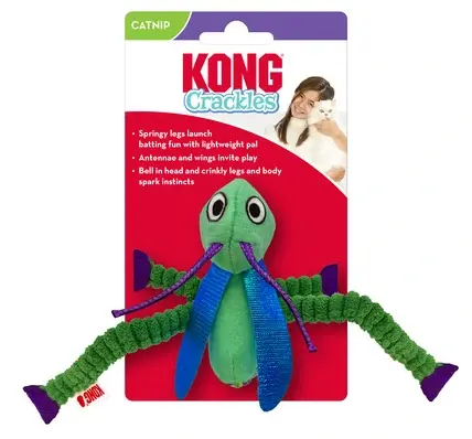 Kong Kattenspeelgoed crackles grasshopper sprinkhaan - afbeelding 1