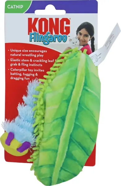 Kong Kattenspeelgoed flingaroo caterpillar - afbeelding 1