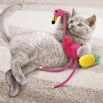 Kong Kattenspeelgoed tropics flamingo met catnip - afbeelding 2