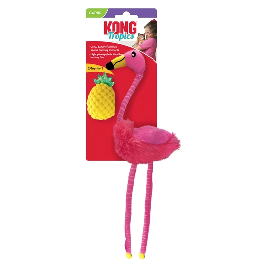 Kong Kattenspeelgoed tropics flamingo met catnip - afbeelding 1
