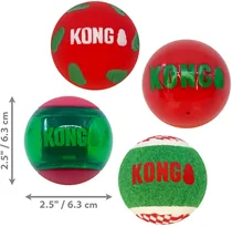 Kong kerst holiday occasions balls 4 pack medium - afbeelding 4