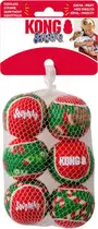 Kong kerst holiday squeakair balls 6 pack small - afbeelding 1