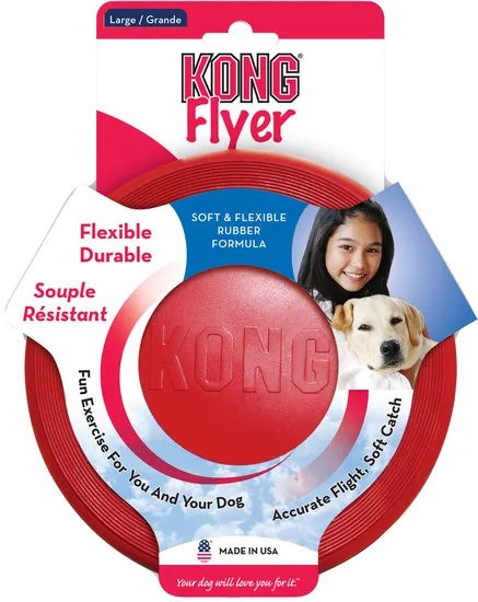 Kong rubber flyer 22.5 cm hondenspeelgoed - afbeelding 1