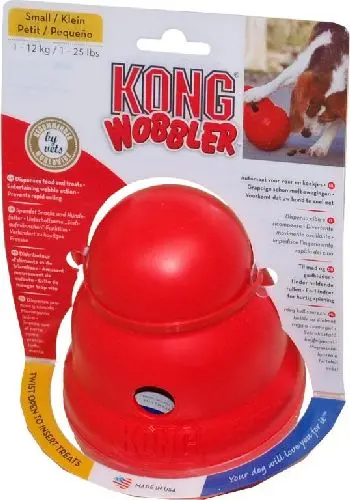 Kong wobbler rood small  hondenspeelgoed