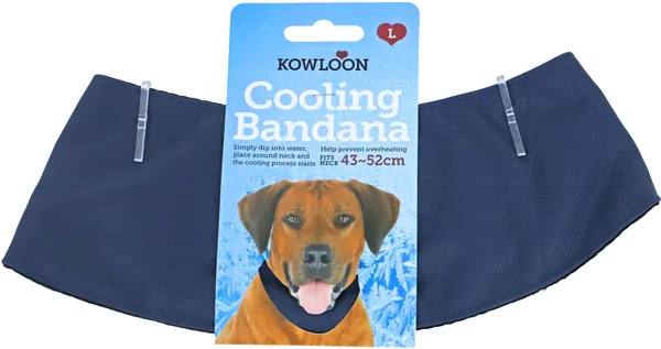 Kowloon koelbandana donkerblauw L 43-52 cm