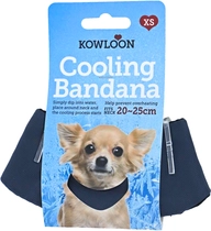 Kowloon koelbandana donkerblauw XS 20-25 cm - afbeelding 1