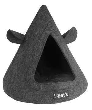 Let's sleep pet cave teepee antraciet slaapmand