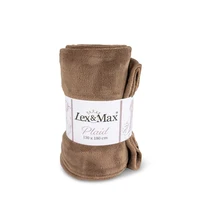 Lex&Max plaid fleece 130x180 cm taupegrey