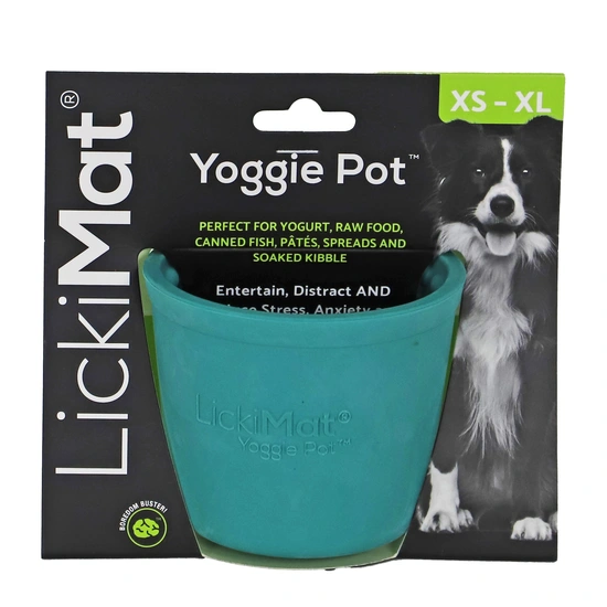 Lickimat hond yoggie pot turquoise 8 cm - afbeelding 1