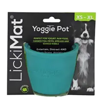 Lickimat hond yoggie pot turquoise 8 cm - afbeelding 1