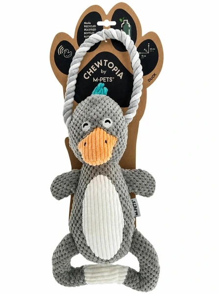 M-PETS chewtopia ECO dog toy duck hondenspeelgoed - afbeelding 1