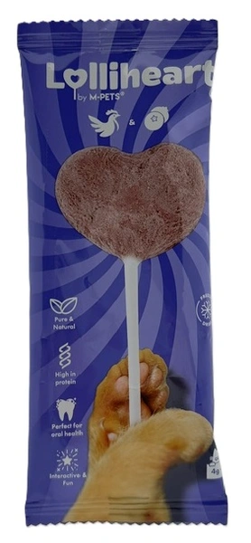 M-PETS lolliheart cat freeze-dried treat chicken&blueberry - afbeelding 1