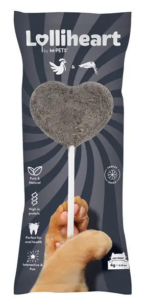M-PETS lolliheart cat freeze-dried treat chicken&cuttle fish - afbeelding 1